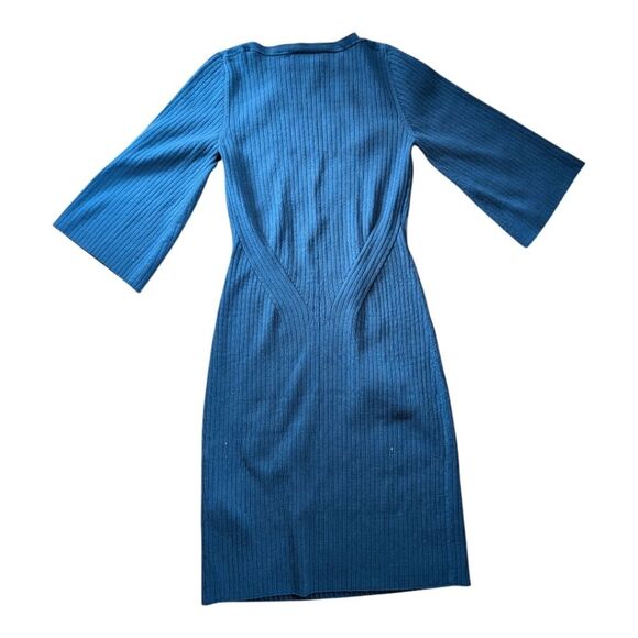 Lk Bennett London Capsule Wardrobe Blue Rib knit Tonya Dress S - Picture 10 of 11